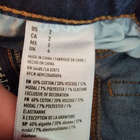 American Eagle AEO super stretch hi-rise shortie denim jean shorts 2 - Picture 6 of 6